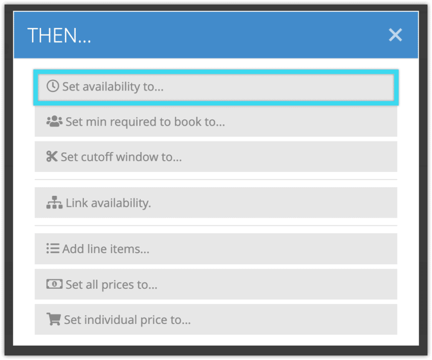 How to use rules to change an item's available spaces - Rezgo Support