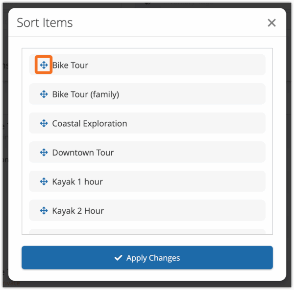 How to sort inventory items - Rezgo Support