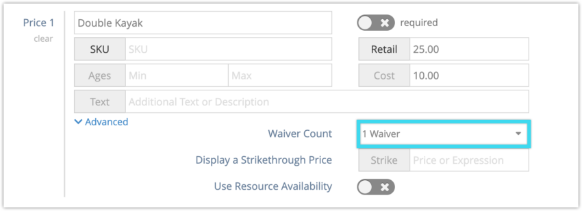 How to add a waiver to inventory and merchandise - Rezgo Support