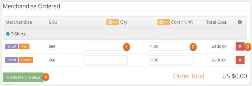 How to create a stock order - Rezgo Support