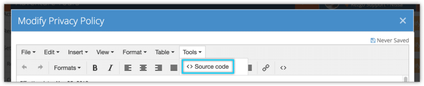 How to customize your Privacy Policy - Rezgo Support