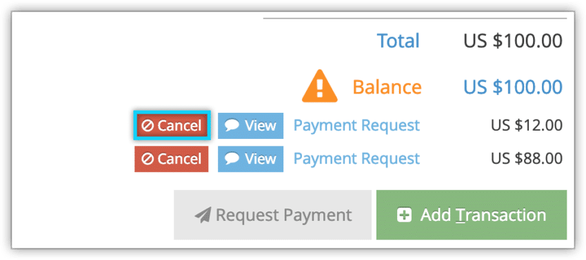 How to cancel a payment request - Rezgo Support