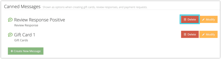 How to delete a canned message - Rezgo Support